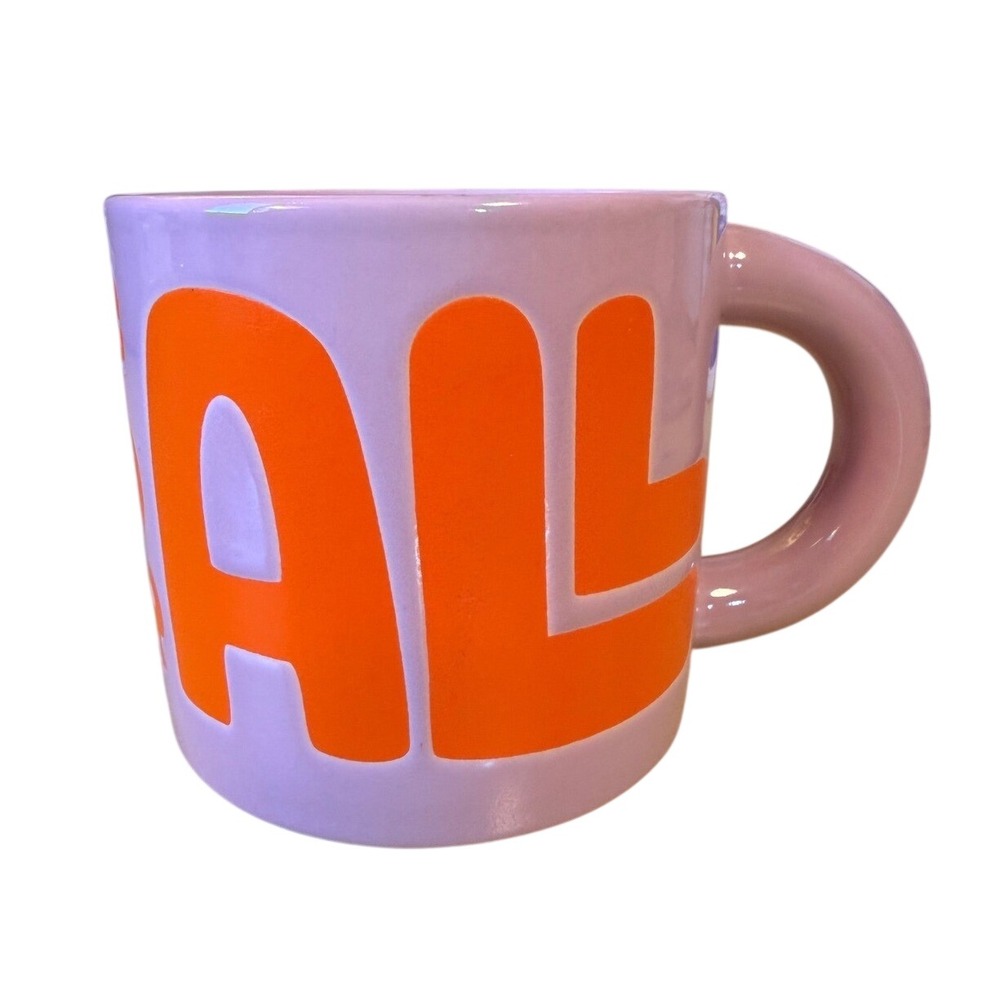Starbucks Coffee Mug 12oz Purple Excellent Coffee For All Bold Graphic Pop Art